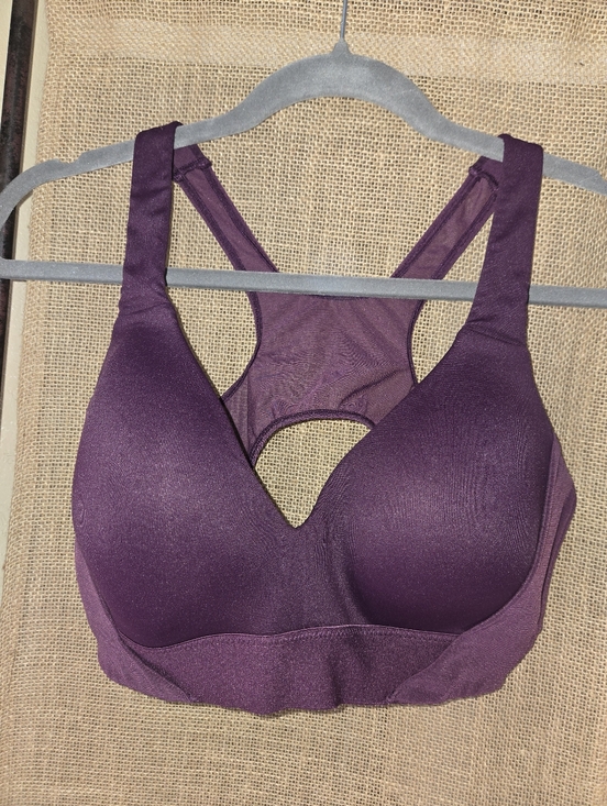 Crane Other - Women's Crane Plunge Racerback Wireless Bra - Plum Purple Medium 38B - 36C